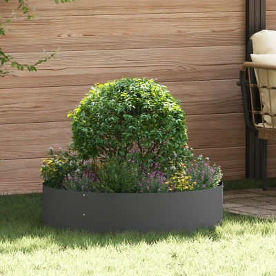 Afbeelding van vidaXL Grote metalen planter Zwart Metaal Groot Duurzaam