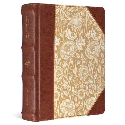 Afbeelding van Esv Single Column Journaling Bible, Large Print: Print Cloth over Board, Antique Floral Design