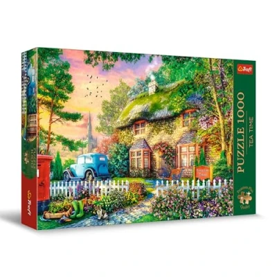 Afbeelding van Trefl Premium Plus Quality Puzzle Tea Time: Stoney Lane huis 1000 stukjes, Serie geschilderde nostalgische afbeeldingen, Perfect passende elementen, voor volwassenen en kinderen vanaf 12 jaar