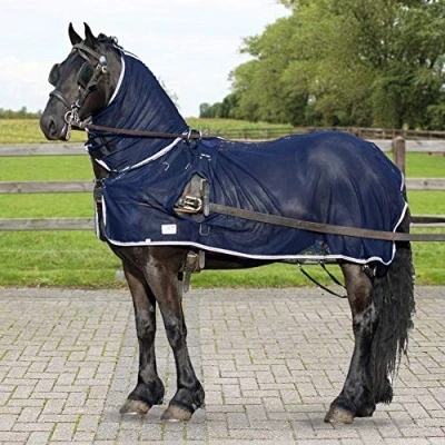Afbeelding van Qhp Tuigvliegendeken Met Hals Blauw