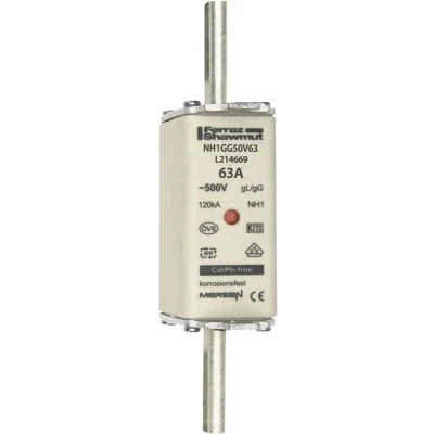 Afbeelding van Mersen 1B155.000000 NH zekering Afmeting : 1 63 A 500 V stuk(s)