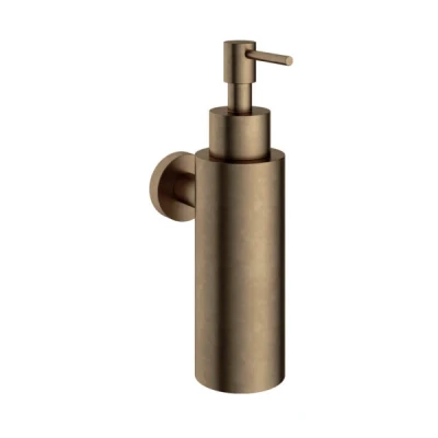 Afbeelding van HotBath Cobber zeepdispenser wandmodel Verouderd messing
