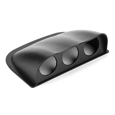 Afbeelding van Zwarte console voor drievoudige meter dashboard houder, 2 inch meterhouder 3 gaats dashboardmeterbevestiging Universele auto accessoire(Zwart)