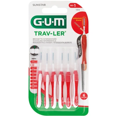 Afbeelding van 3x GUM Trav Ler Ragers Rood 0.8mm 6 stuks