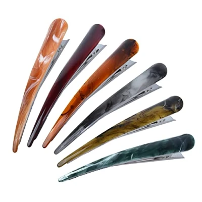 Afbeelding van besbomig 6 Stuks Eend Tanden Haar Clips Eendenbek Haarclips Klassieke Haargreep Modieuze Haarspelden voor Vrouwen Meisjes Antislip Duurzaam Kappers Styling Haarspeld 13x3cm