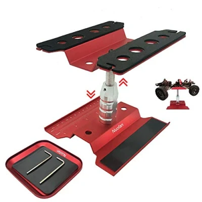 Afbeelding van Nuofan RC auto werkstandaard Aluminium reparatie werkstation 360 graden rotatie lift lager met schroefbak voor 1/8 1/10 1/12 1/16 schaal Traxxas TRX4 Axiale Arrma Redcat Losi Crawler Monster Truck Buggy
