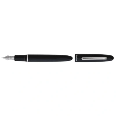 Afbeelding van Esterbrook Estie Ebony vulpen, medium punt, verchroomd