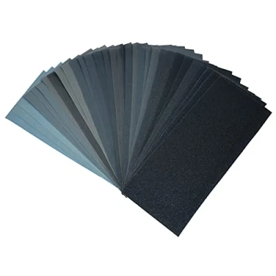 Afbeelding van Miady Schuurpapierset, korrel van 120 tot 3000, nat en droog, voor auto, houten meubels, steen, lak, metaal, glas, 23 x 9 cm