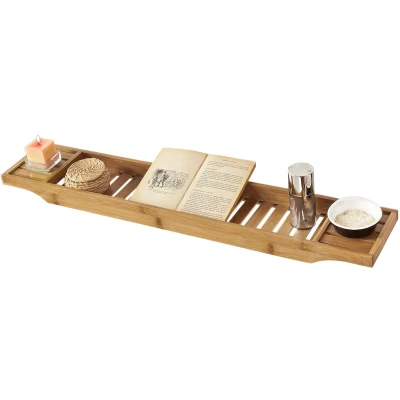 Afbeelding van SoBuy FRG212 N Badkamerplank Multifunctionele Plank van Massief Hout