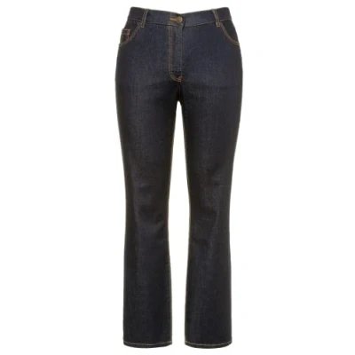 Afbeelding van Ulla Popken Straight Jeans voor dames, donkerblauw (dark blue denim), W53 / L32