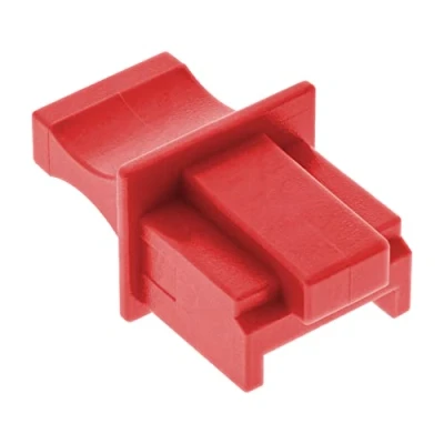 Afbeelding van RJ45 (m) afsluitcovers voor (v) poorten 100 stuks / rood