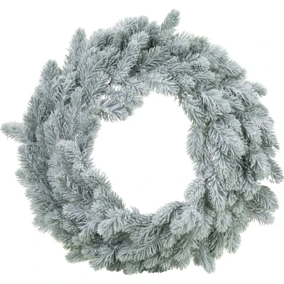 Afbeelding van Cosy @ Home Kerstkrans groen met nepsneeuw 46 cm