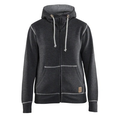 Afbeelding van Blaklader Dames hooded sweatvest 3373 1157 Zwart Mêlee XL