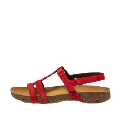 Afbeelding van Art 0946 I Breathe Platte damessandalen, Rood, maat 41, 41 EU