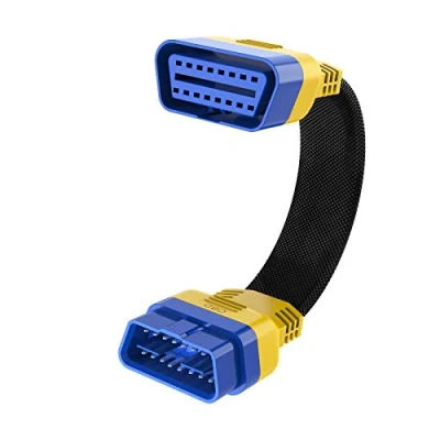 Afbeelding van OURANTOOLS OBDII 16 Pin Mannelijke naar Vrouwelijke Verlengkabel Adapter, Auto OBD Diagnostische Extender Koord OBD2 Connector 20cm/7.87inch (Dikker Nylon Materiaal)