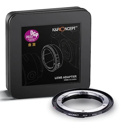 Afbeelding van K&amp;F Concept Nik naar EOS lensbevestigingsadapter, compatibel met Nikon Nikkor F/AI montagerens en Canon EF S camerabehuizing
