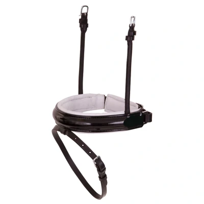 Afbeelding van BR Aansnoer Neusriem Lacquer Extra Breed SD Cob Zwart Silver Night