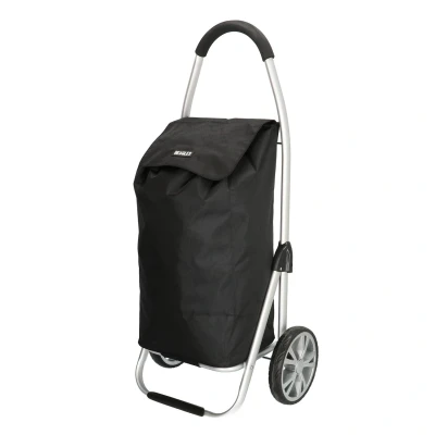 Afbeelding van Ruime boodschappen trolley zwart
