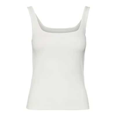 Afbeelding van VERO MODA Vmchloe Sl Short Square Top JRS Noos T shirt voor dames, wit (snow white), XXL