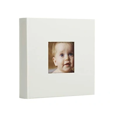 Afbeelding van Pearhead Fotoalbum, doordacht aandenken cadeau voor baby, doop of 50 pagina&#039;s, grijs met witte stippen
