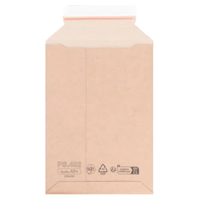Afbeelding van verpacking Wellkartonnen verzendenveloppen, 200 x 280 mm, voor A5+ kartonnen zelfklevend, van golfkarton (100 stuks)
