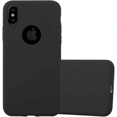 Afbeelding van Cadorabo Hoesje geschikt voor Apple iPhone XS MAX in CANDY ZWART Beschermhoes gemaakt van flexibel TPU silicone Case Cover