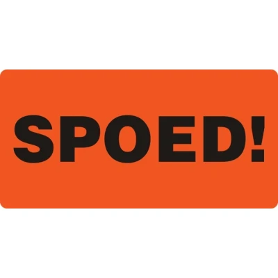 Afbeelding van Etiket SPOED 500 Etiketten Rol 80x40mm per 50