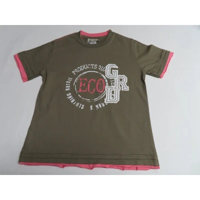 Afbeelding van T shirt Korte mouwen Jongens Kakibruin , roze Eco 4 jaar 104