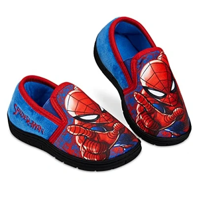 Afbeelding van Marvel Spiderman Jongens Pantoffels, Avengers Slippers voor jongens, Rood Blauw, 12 UK