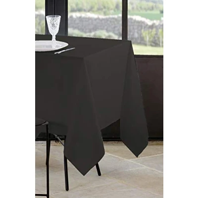 Afbeelding van STOF Lovely CASA Tafelkleed, afmetingen 145 x 200 cm, 100% polyester, kleur: antraciet, model Nelson, rechthoekig, tafellinnen, wasbaar op 30 graden, uitzonderlijke kwaliteit