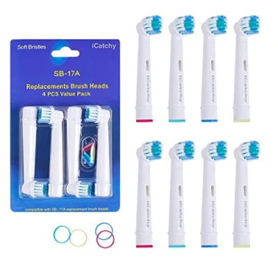 Afbeelding van Compatibel met Oral B Precision Clean Tandenborstelkoppen Vervanging Vullingen voor Oplaadbare Elektrische Tandenborstel Braun (Pack van 8)