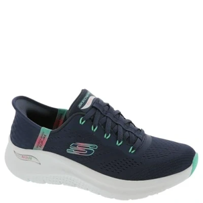 Afbeelding van Skechers Dames ARCH FIT 2.0 EASY CHIC Sneaker, Navy, 4 UK, marineblauw, UK Wide