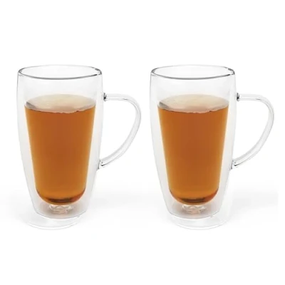 Afbeelding van Theeglas Bredemeijer Dubbelwandig Transparant 295 ml (set van 2)