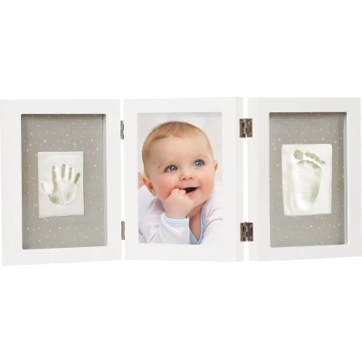 Afbeelding van Dooky Gift 3 luik Wit Hand en voet afdruk inclusief memory box