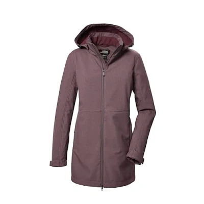 Afbeelding van killtec dames Softshell parka/softshell jas met afritsbare capuchon KOW 95 WMN SFTSHLL PRK, malve, 40, 41803 000