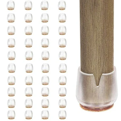 Afbeelding van CZ Store Stoel Voetbeschermers 40 Pak✮LEVENSLANGE GARANTIE✮ Robuuste Siliconen Castor Cups voor Meubels, Kruk, Tafel, Stoel, Bureau, Kast, Sofa, Zachte Vilten Bodem, Past 12mm tot 16mm Poten
