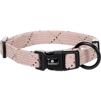 Afbeelding van Flamingo Halsband voor puppy&#039;s Dolly Taupe S 30 45 cm 15 mm met klikgesp en reflecterende strepen