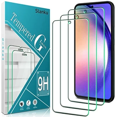 Afbeelding van Slanku 3 stuks, beschermfolie voor Samsung Galaxy A54, vrij van krassen, 9H hardheid, HD displaybeschermfolie, 0,33 mm, ultrahelder, luchtbelvrij, ultrabestendig