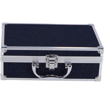 Afbeelding van Casuelle Aluminium Make Up Koffer Donkerblauw/Glitter