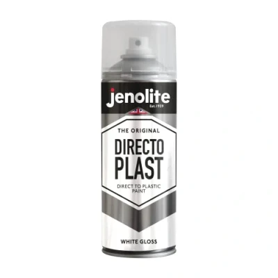 Afbeelding van JENOLITE Directoplast glansverf, wit, multioppervlak, voor alle soorten kunststof, geen primer nodig, 400 ml, RAL 9016