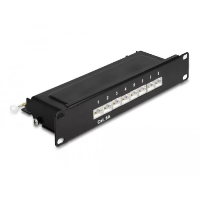 Afbeelding van Delock 10″ Patchpanel 8 Port Cat.6A 1 HE schwarz