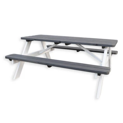 Afbeelding van Picknicktafel Deluxe 180 x 70 cm Grijs/Wit