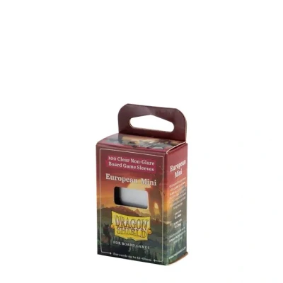 Afbeelding van Dragon Shield Sleeves European Mini (45x68mm) Clear &amp; Non Glare Side (100 stuks) Arcane Tinmen