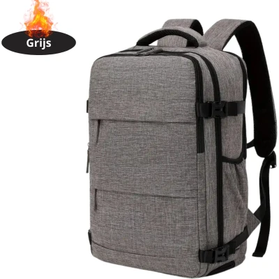 Afbeelding van Nivard Rugzak Dames Heren Meisje Jongens Backpack Schooltas Laptoptas Donkergrijs