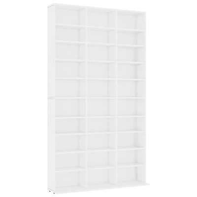 Afbeelding van vidaXL Cd Kast Opbergkast Opslagkast Kasten Dvd Opbergmeubel Cds Opslagmeubel Opbergkasten Opslagkasten Opslag Opberging Meubel Spaanplaat Wit