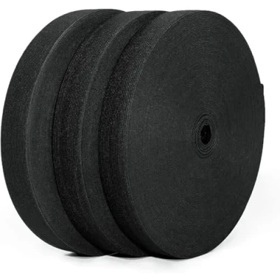Afbeelding van 80 meter elastiek om te naaien, brede elastische band, rubber voor naaien en knutselen, kleding, doe het zelf projecten, Multifunctionele, (zwart, 80m x 15mm)