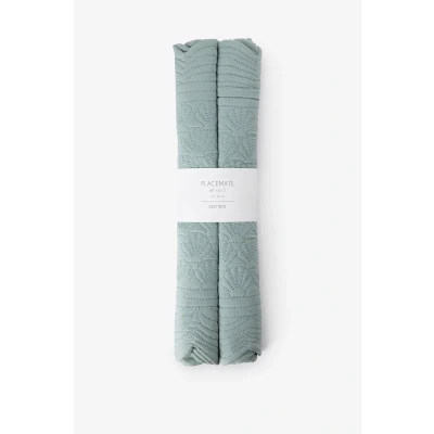 Afbeelding van Sissy Boy Lichtblauwe placemat set met schelpjes (Onesize, Katoen)