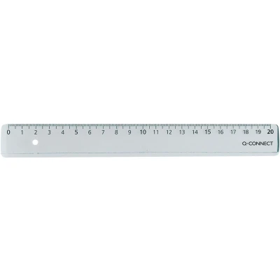 Afbeelding van Liniaal 20 Cm Kunststof Transparant per