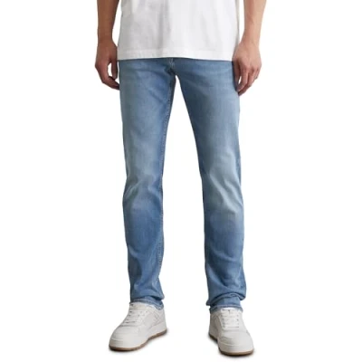 Afbeelding van Marc O&#039;Polo Modell SJÖBO Shaped IN LÄSSIGER Crosshatch Struktur Slim fit jeans, Heren, Maat: 30x34, Authentic mid