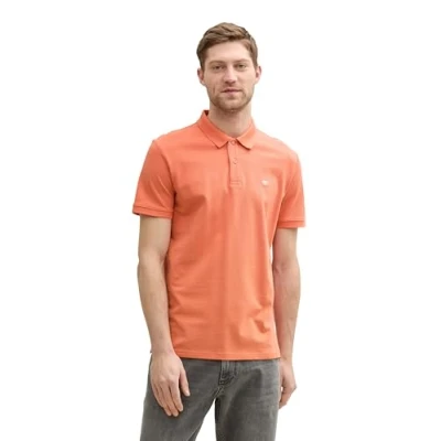 Afbeelding van TOM Tailor Basic WITH Contrast Poloshirt, Heren, Maat: XL, Brick orange